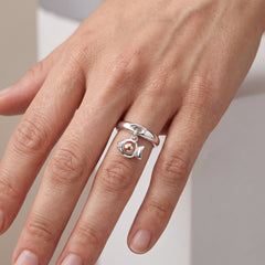 Bague Pampille Poisson Boule Rose