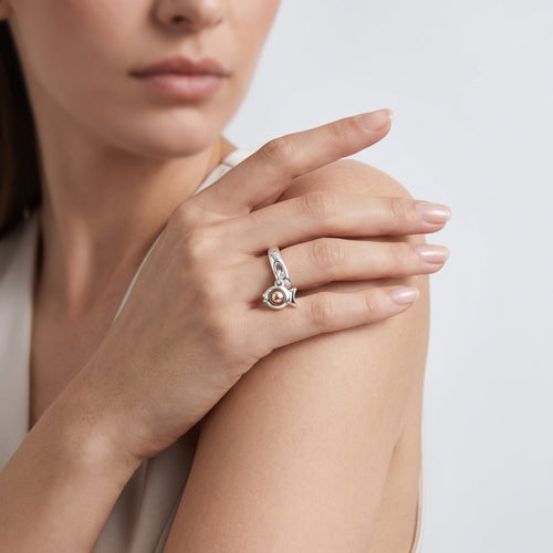 Bague Pampille Poisson Boule Rose