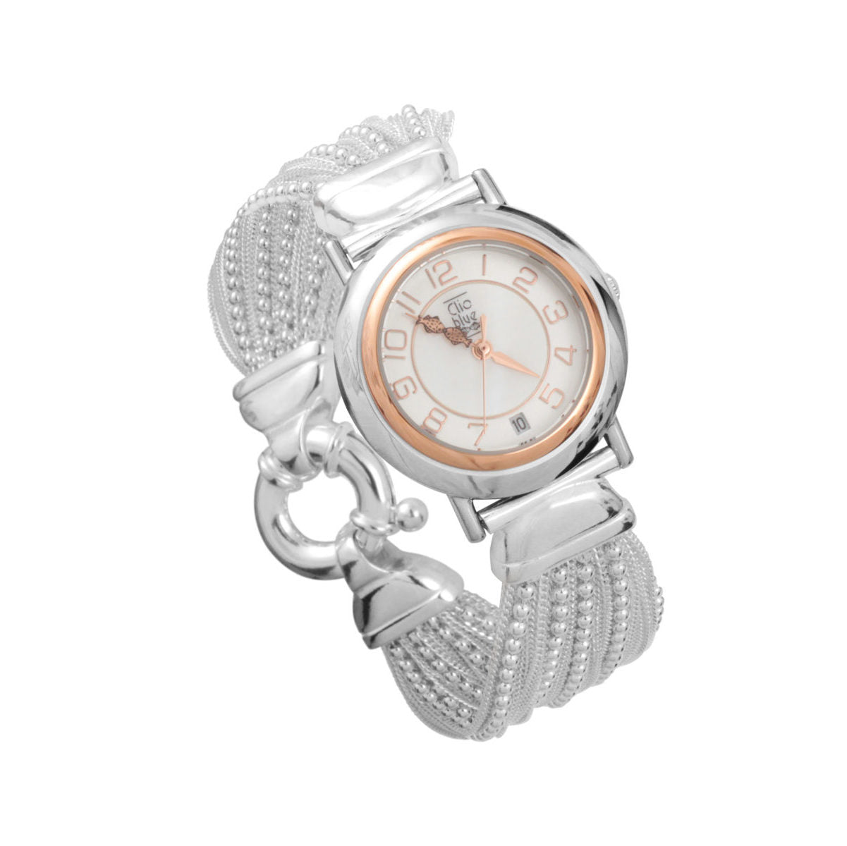 Montre Femme Montre Clio Blue Argent Massif Montre Bernadette Rose
