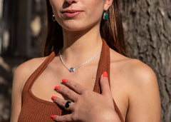 Bague Joséphine Dorée Bleu Montana