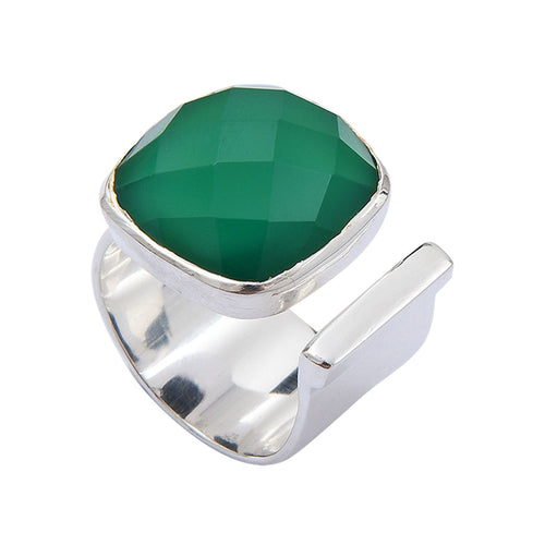 La Pompadour Green Onyx Ring