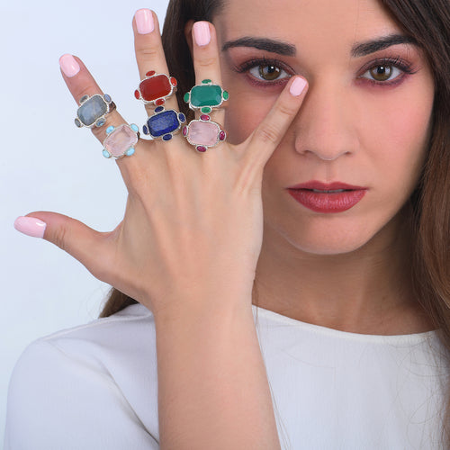 Bague Frida Rubis Quartz Rose