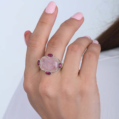 Bague Frida Rubis Quartz Rose