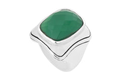 Chevalière Frida en Onyx Vert