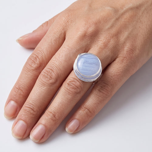 Chalcedony Swirl Ring