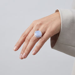 Chalcedony Swirl Ring