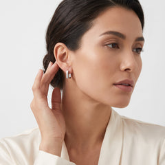 Square Hinged Hoop Earrings