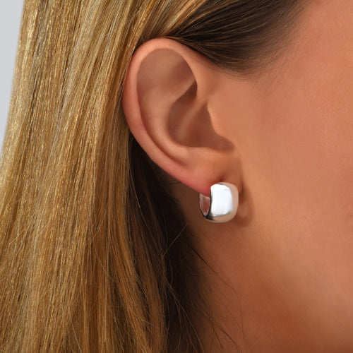 Créoles Charnières Larges et Bombées