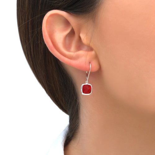 Boucles d'oreilles Sissi Rouge Rubis