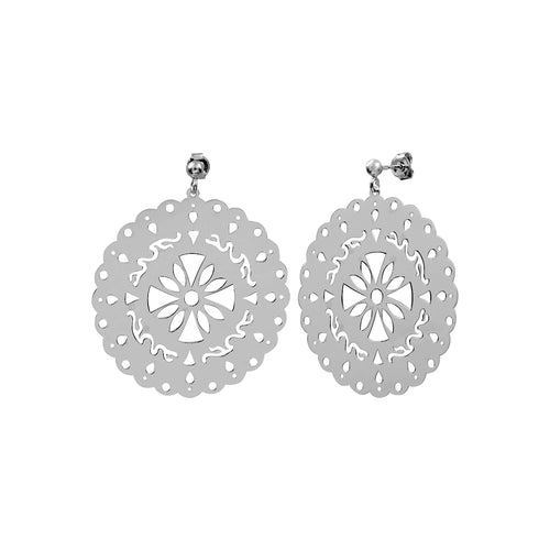 Boucles d'oreilles Astra Rhodiées