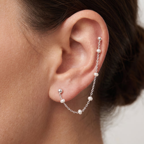 1/2 Boucles d'oreilles Aurora blanc