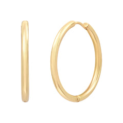 Créoles charnière Acier Dorées 30mm