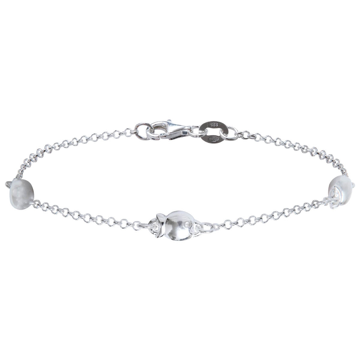 LES POULETTES BIJOUX - Bracelet Lien Petit Poisson En Nacre Élégant