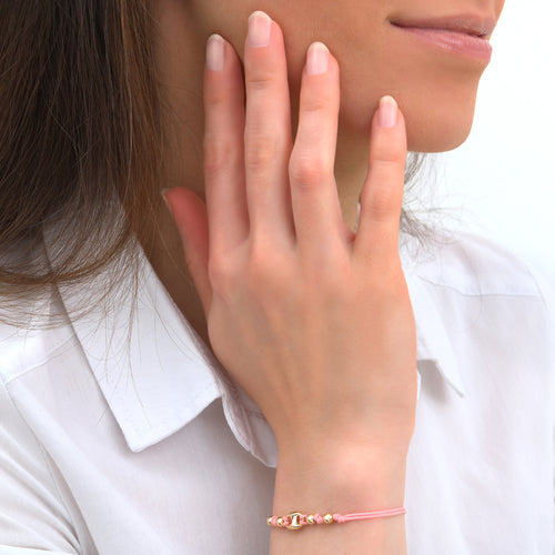 Gold Coffee Bean Link Bracelet