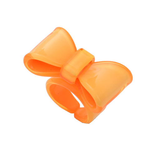 Bague Maia taille ajustable en acétate noir