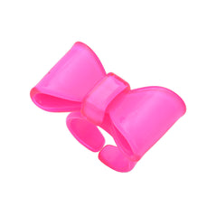 Bague Maia taille ajustable en acétate noir