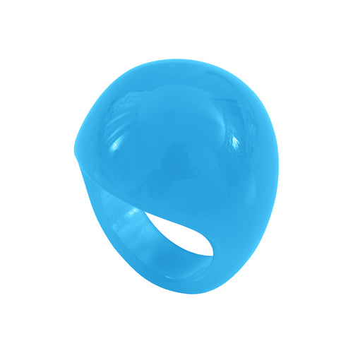 Bague Mina en Lucite bleue
