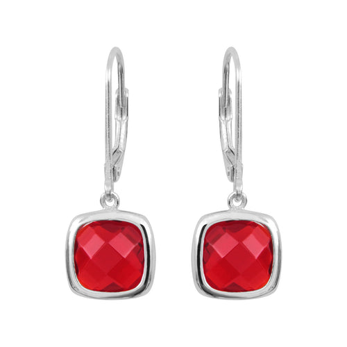 Boucles d'oreilles Sissi Rouge Rubis