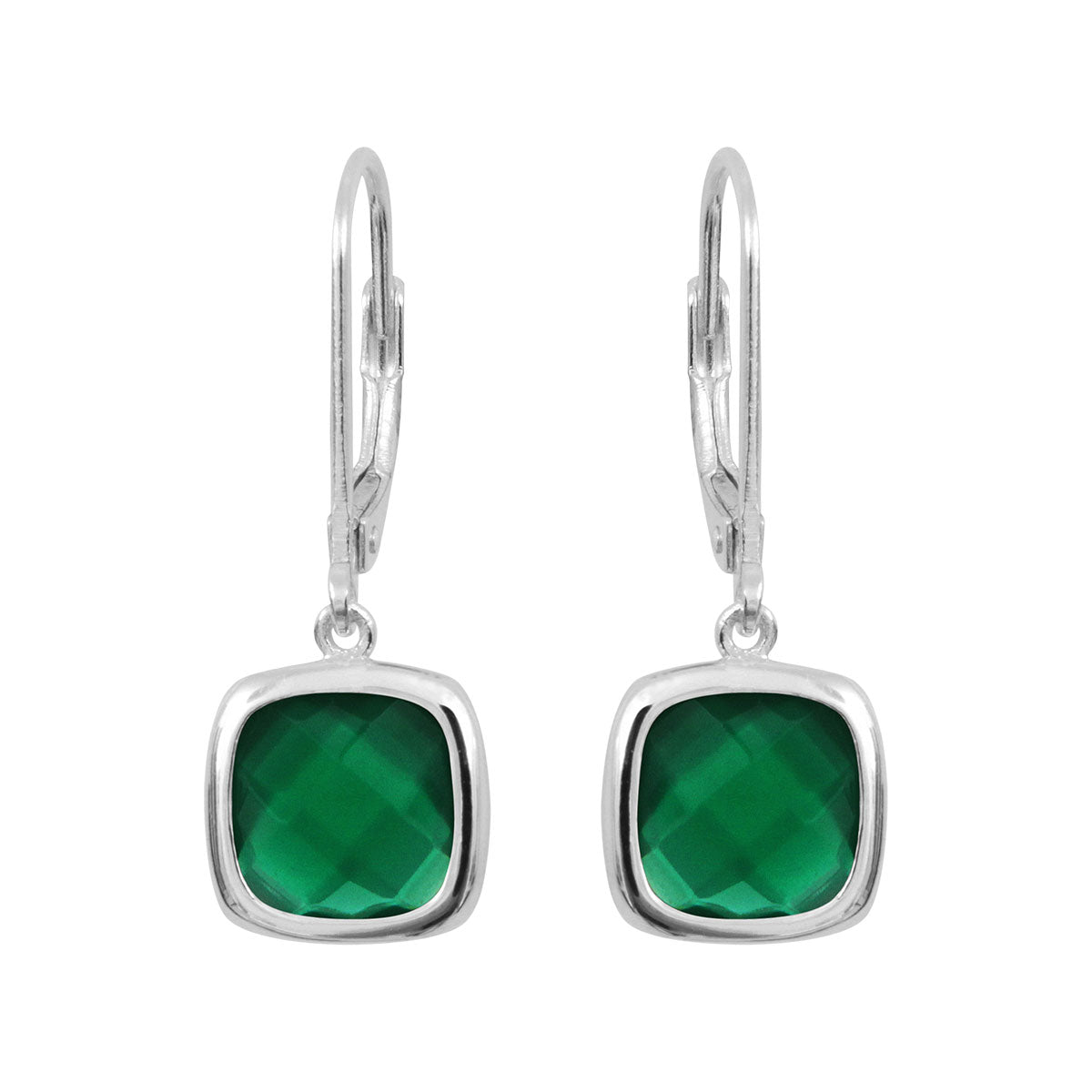 Boucles D'Oreilles Émeraude Vert Or & Diamants - Bijoux Femme