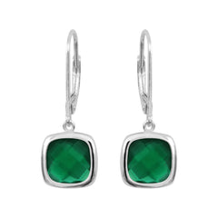 Boucles d'oreilles Sissi Vert Emeraude