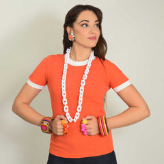 Boucles d'oreilles clip Lea en laiton, cabochon en résine 40mm