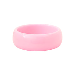 Bracelet jonc Lara en acrylique rose