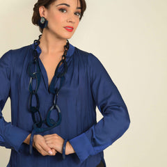 Yeva acetate bangle Blue