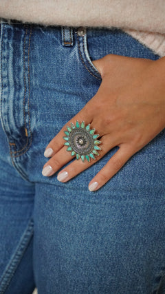 Zuni Flower Ring