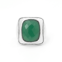 Chevalière Frida en Onyx Vert