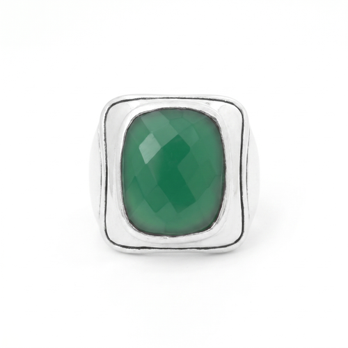 Chevalière Frida en Onyx Vert