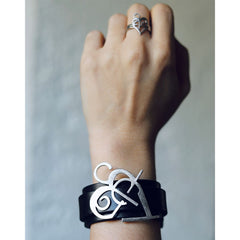 Art Symbol Leather Cuff