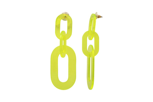 Acrylic steel earrings