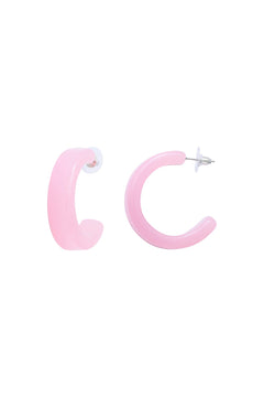 Boucles d'Oreilles acier acétate rose