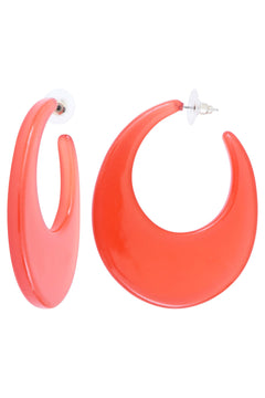 Raspberry Acetate Steel Earrings