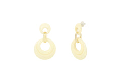 Cream and gold acetate steel earrings