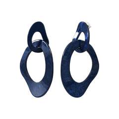 Boucles d'oreilles Acier Acétate Marine