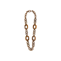 Seventies Brown Acetate Long Necklace