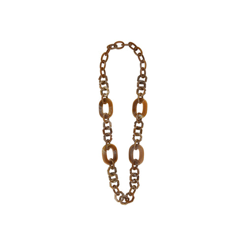 Seventies Brown Acetate Long Necklace