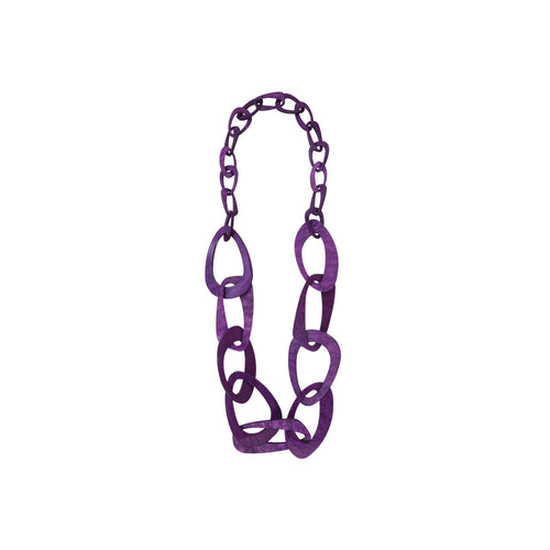 Seventies Purple Acetate Long Necklace