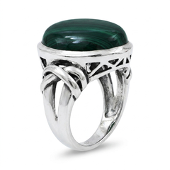 Chevalière Zuni Malachite