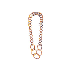 Sautoir Lise en acétate façon écaille de tortue