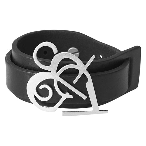 Art Symbol Leather Cuff