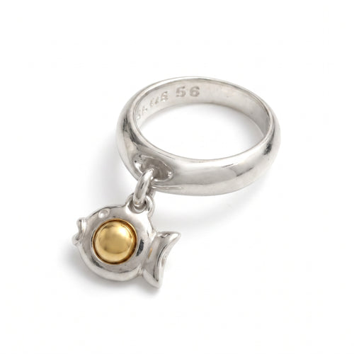Golden Ball Fish Tassel Ring