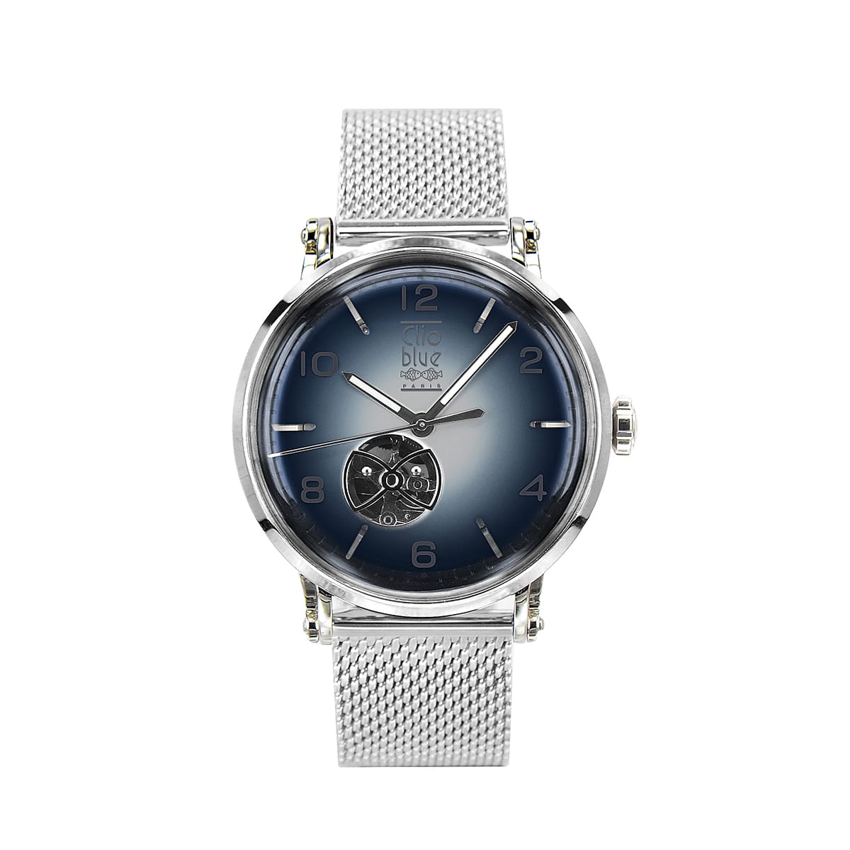Android Automatic Watch Blue Adrien Automatic Watch Blue Background – Clio Blue Bijoux