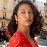 Boucles d'oreilles La Pompadour Cornaline
