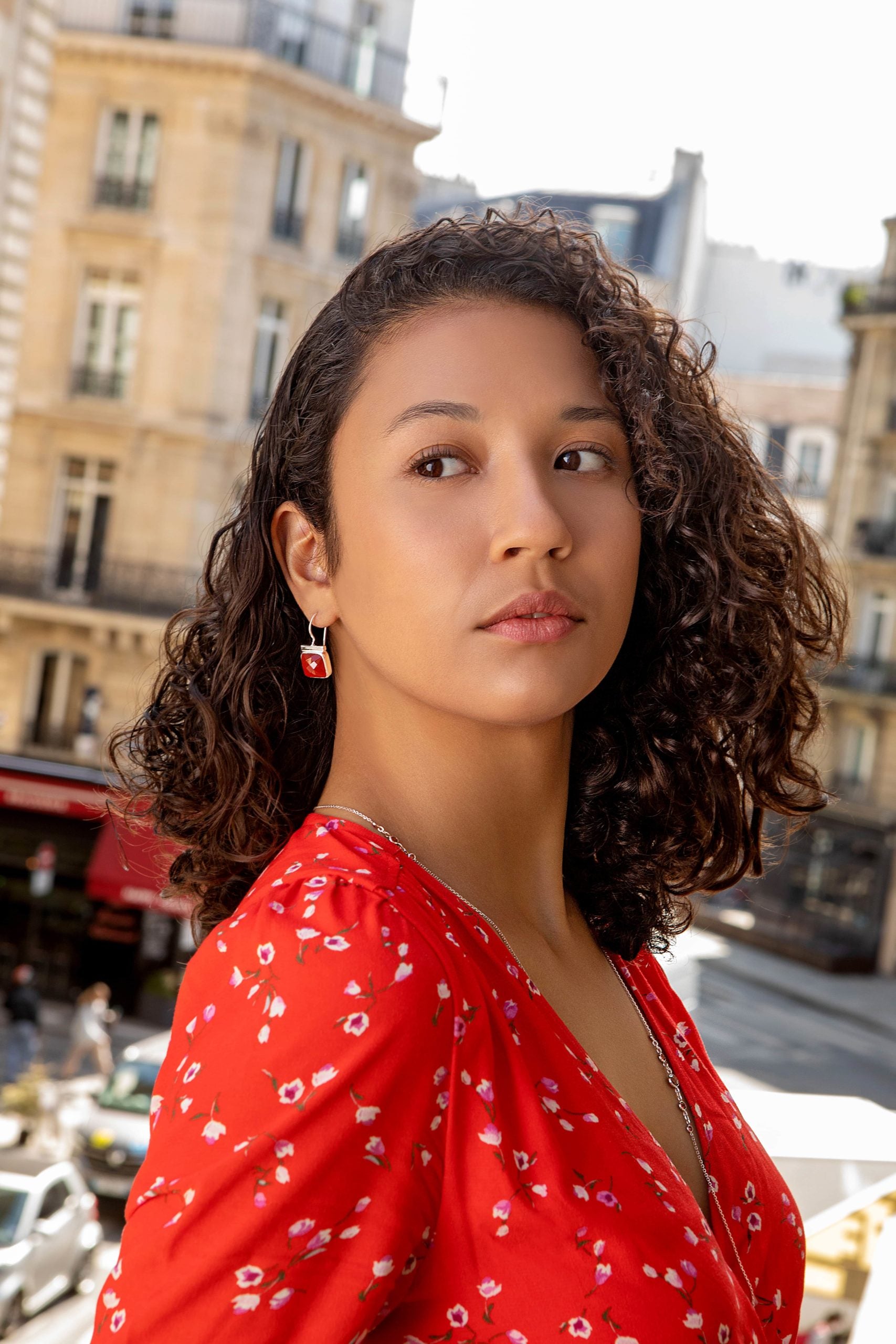 Boucles d'oreilles La Pompadour Cornaline