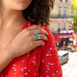 Bague Joséphine Bleu Azur