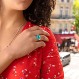 Bague Joséphine Bleu Azur