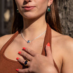 Bague Joséphine Dorée Bleu Montana