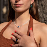 Bague Joséphine Dorée Bleu Montana